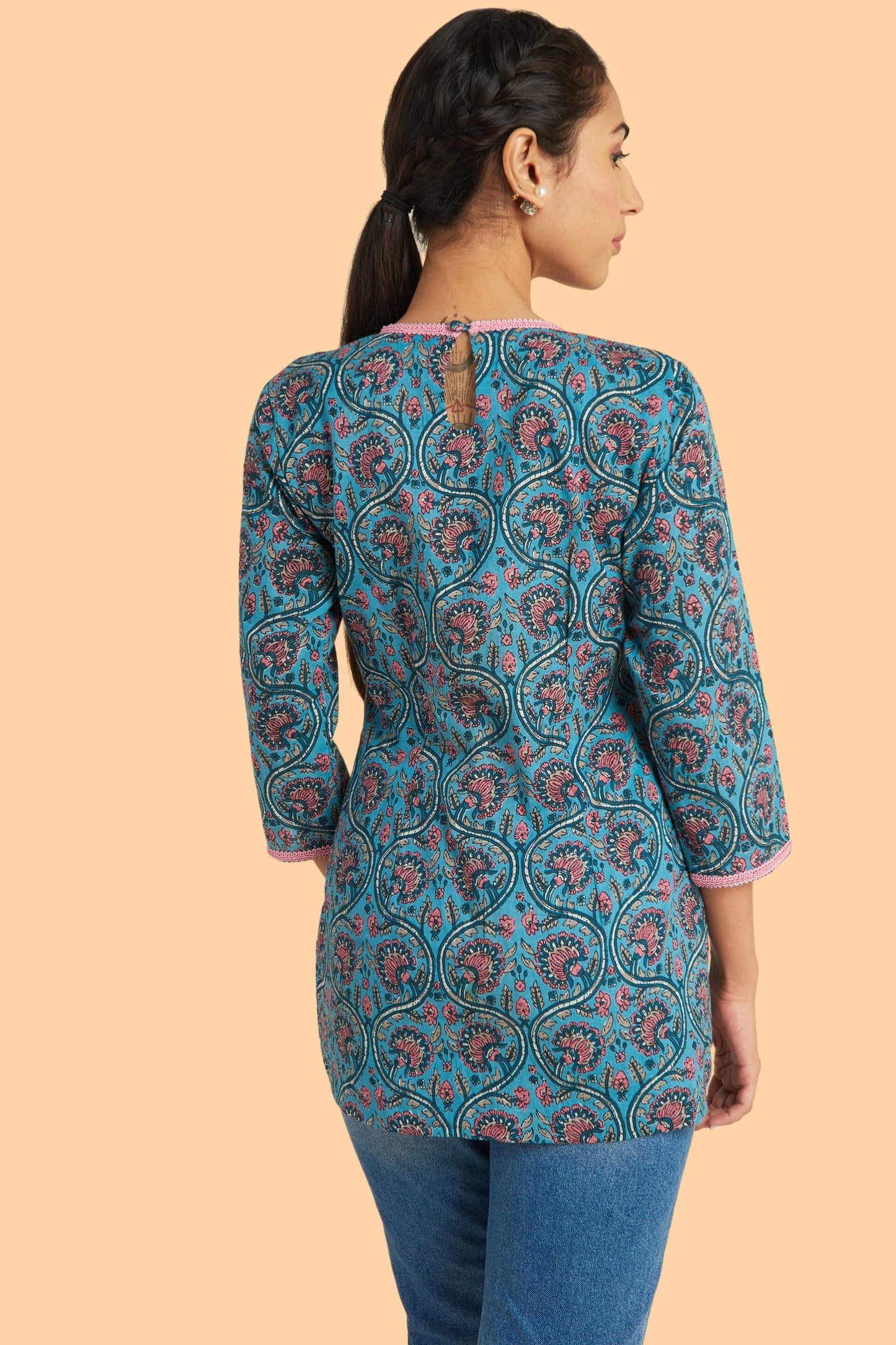 Lucknow Design Chikankari Embroidery Georgette Kurta Women Top Kurti  Sharara Set | eBay